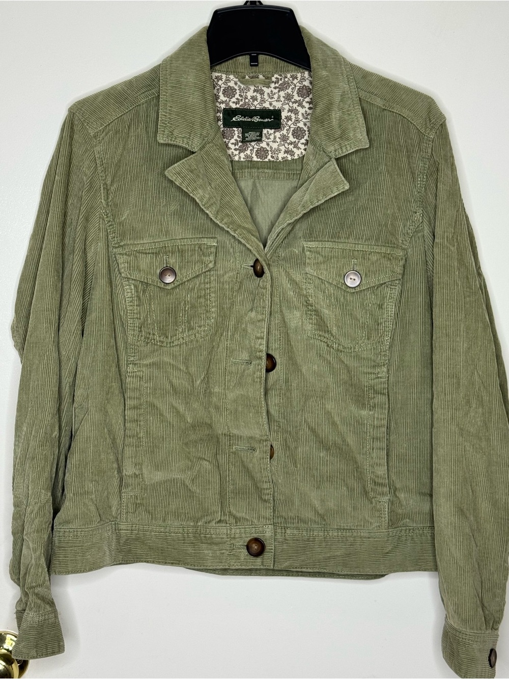 Eddie Bauer Olive Corduroy Jacket - Women’s